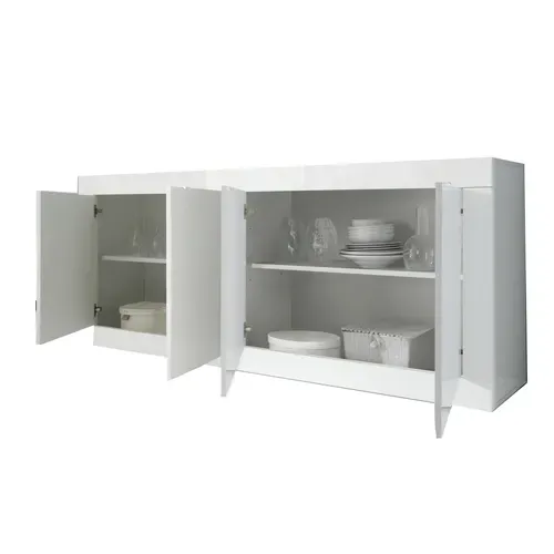 Buffet 4 portes L.207 BRIGHT blanc laqué
