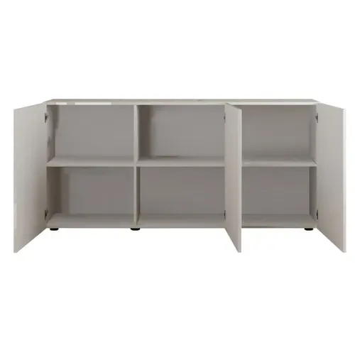 Buffet 3 portes 180 cm ELENA blanc laque brillant