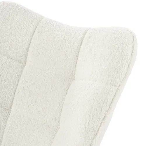 Fauteuil De Salon Scandinave Avec Accoudoirs Pied Bois Massif Rembourré En Boulette Beige
