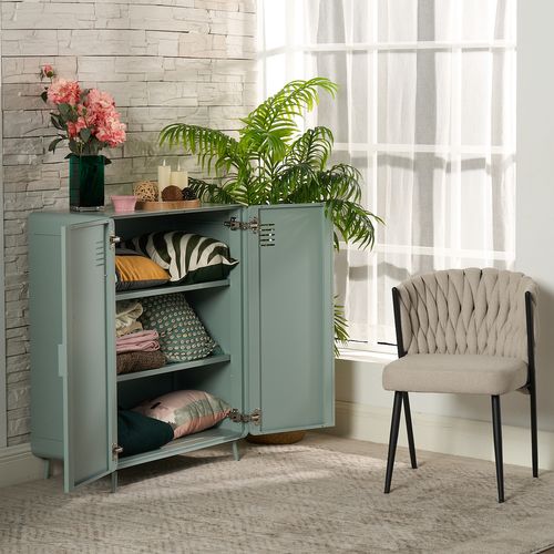 Armoire Métal Industriel Blanc - Meuble Rangement Avec Portes, étagères Et Suspension, 40x40x137 Cm