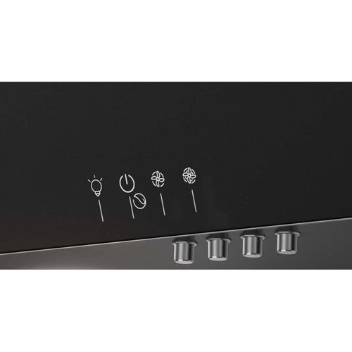 Hotte Décorative Inclinée 80cm 647m3/h Verre/noir Ihvp83flmk