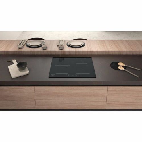 Table De Cuisson Induction - 4 Foyers - 7200w - L60 Cm - Revêtement Verre Noir - Hq5660sne
