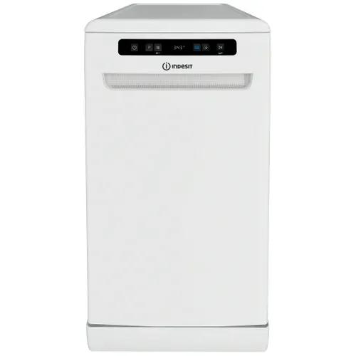 Lave-vaisselle pose libre INDESIT IN2FD10CS70W 45cm Blanc vue de face