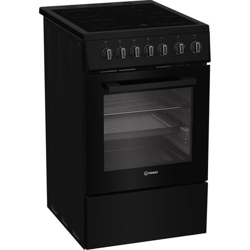Cuisinière Noire 50 Cm à Table Vitrocéramique, Four électrique 65 L - I5V3PCB