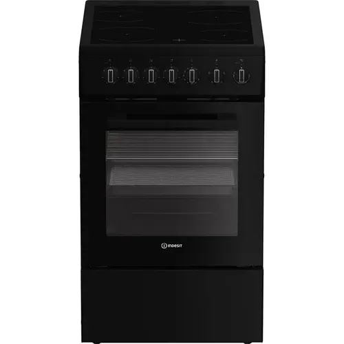 Cuisinière Noire 50 Cm à Table Vitrocéramique, Four électrique 65 L - I5V3PCB