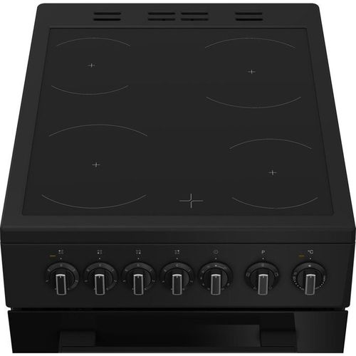Cuisinière Noire 50 Cm à Table Vitrocéramique, Four électrique 65 L - I5V3PCB