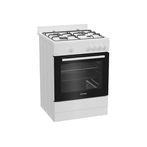 Cuisinière Gaz 60 Cm - 4 Feux, Four 64 L, Grilles Émaillées, Classe A