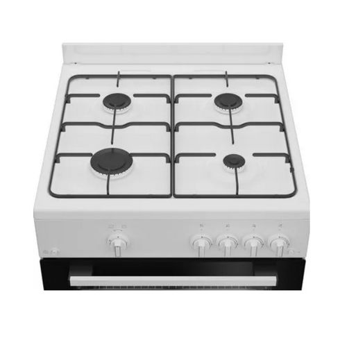 Cuisinière Gaz 60 Cm - 4 Feux, Four 64 L, Grilles Émaillées, Classe A