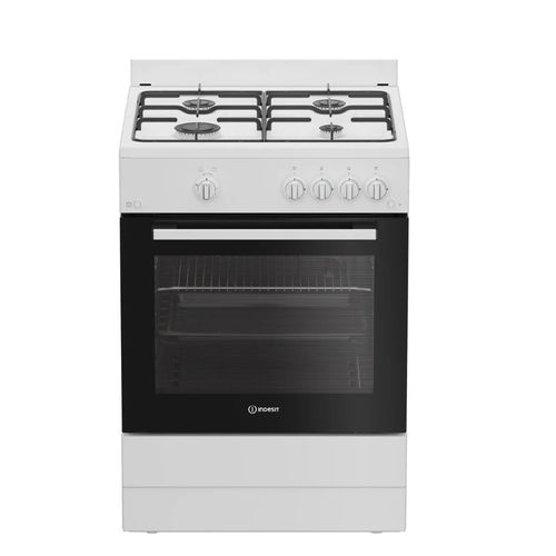 Cuisinière Gaz 60 Cm - 4 Feux, Four 64 L, Grilles Émaillées, Classe A