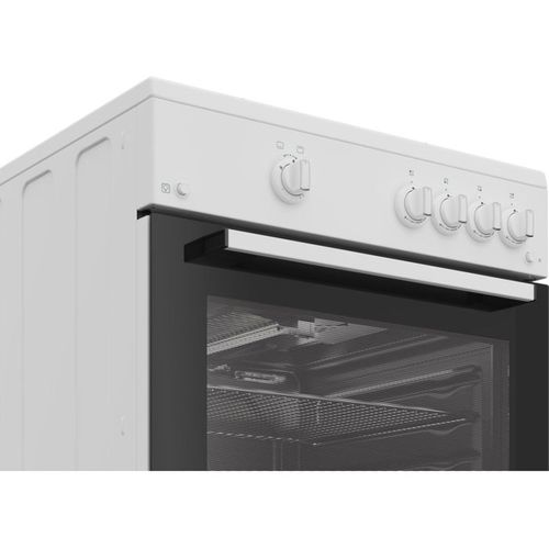 Cuisinière Gaz 60 Cm - 4 Feux, Four 64 L, Grilles Émaillées, Classe A