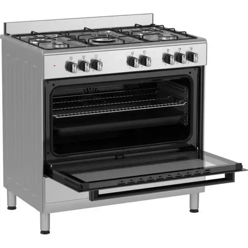 Cuisinière Gaz 90 Cm Inox 5 Foyers + Four électrique 95 L Sel925mx