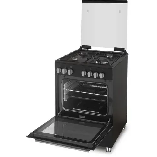 Cuisinière Gaz 60 Cm 4 Foyers 10,35 Kw Noir - Four 63 L Classe A