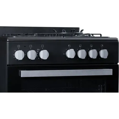 Cuisinière Gaz 60 Cm 4 Foyers 10,35 Kw Noir - Four 63 L Classe A