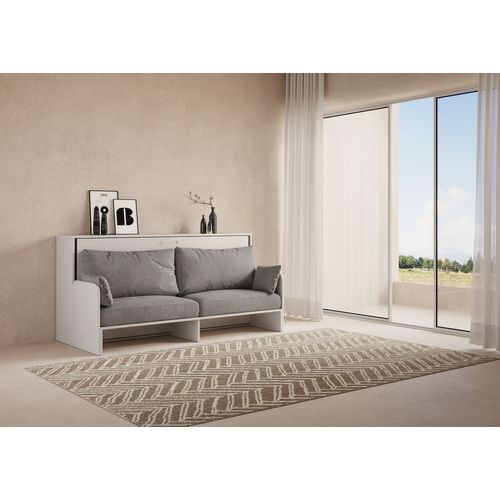 Lit Escamotable Horizontal 1 Couchage 85 Kando Sofà Avec Matelas Frêne Blanc - Alessia 20
