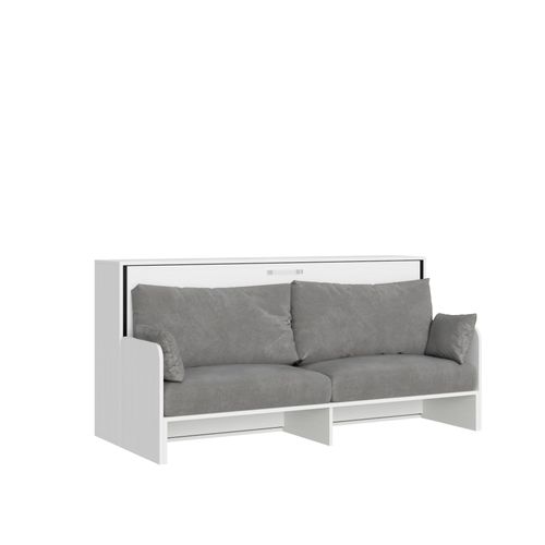 Lit Escamotable Horizontal 1 Couchage 85 Kando Sofà Avec Matelas Frêne Blanc - Alessia 20