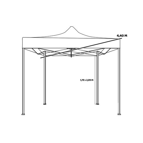 Kebon 3x3 - Gazebo De Jardin Pliant