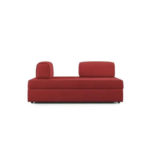 Liberty Canapé Sans Pouf Amovible Et Dossier Amovible En Tissu Imperméable T02 180 Cm Rouge