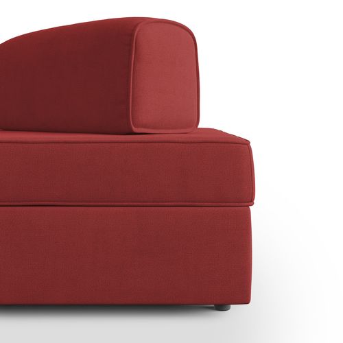 Liberty Canapé Sans Pouf Amovible Et Dossier Amovible En Tissu Imperméable T02 180 Cm Rouge