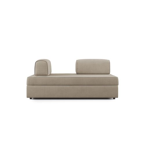Liberty Canapé Avec Pouf Amovible Et Dossier Amovible En Tissu Imperméable T02 200 Cm Beige