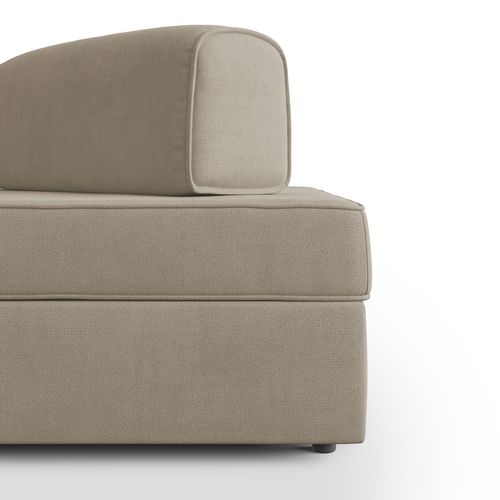 Liberty Canapé Avec Pouf Amovible Et Dossier Amovible En Tissu Imperméable T02 200 Cm Beige