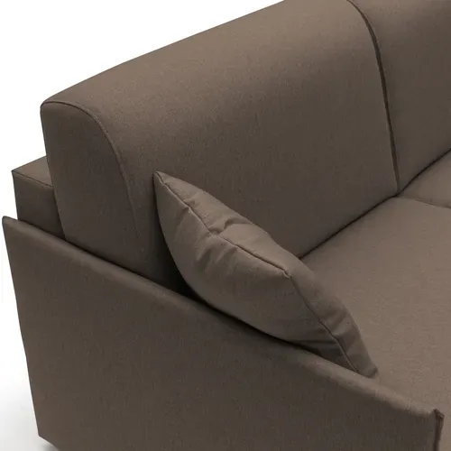 Evans Canapé Lit Convertible En Tissu Imperméable T13 189 Cm (mat. 160x197)  Brun