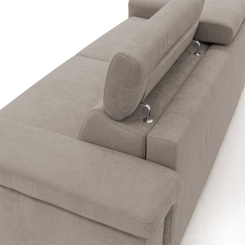 Giunone Canapé Convertible Matelas H18 Cm En Tissu Imperméable T02 220 Cm (mat. 140x297) Beige