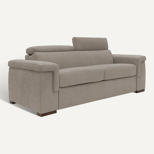 Giunone Canapé Convertible Matelas H18 Cm En Tissu Imperméable T02 220 Cm (mat. 140x297) Beige