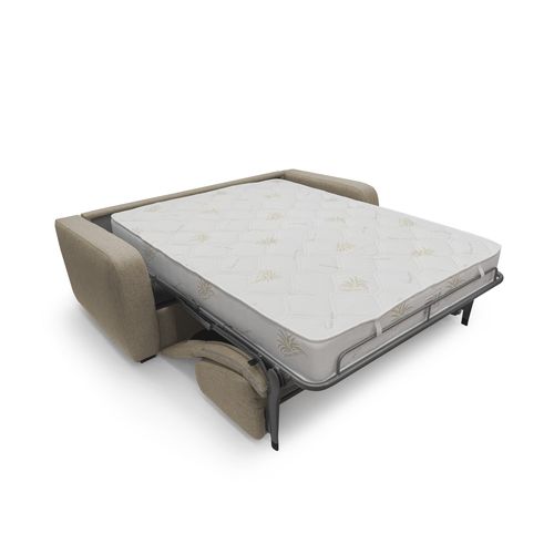 Duna Canapé Lit Convertible Matelas 20 Cm En Tissu Imperméable T03 215 Cm (mat. 160x197) Brun