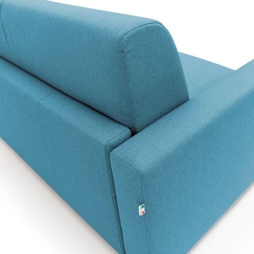 Kansas Canapé Lit Convertible H20 Cm En Tissu Imperméable T13 212 Cm (mat. 160x197) Bleu Ciel