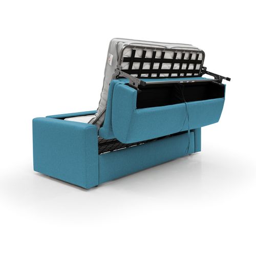 Kansas Canapé Lit Convertible H20 Cm En Tissu Imperméable T13 212 Cm (mat. 160x197) Bleu Ciel