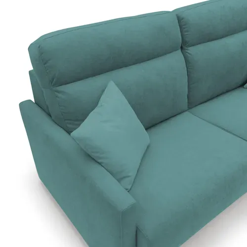 Margot Canapé Lit Convertible En Tissu Doux Imperméable T02 196 Cm (mat. 160x197) Bleu Canard