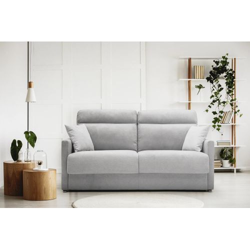 Margot Canapé Lit Convertible En Tissu Doux Imperméable T02 196 Cm (mat. 160x197) Bleu Canard