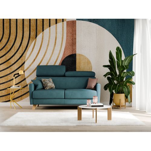 Francy Canapé Convertible Avec Têtières Réglables En Tissu T17 160 Cm (mat. 120x197) Vert
