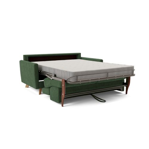 Francy Canapé Convertible Avec Têtières Réglables En Tissu T17 180 Cm (mat. 140x197) Vert