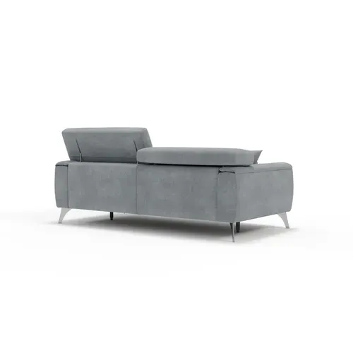 Caravaggio Canapé Avec Assises Coulissantes En Tissu Doux Imperméable T02 199 Cm Gris Clair