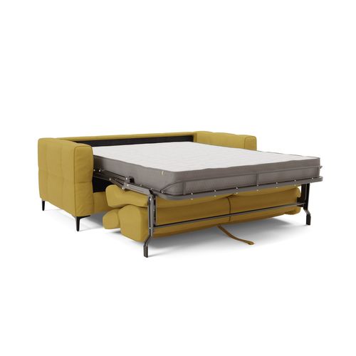 Gardenia Canapé Convertible Matelas H18 Cm Tissu Imperméable T02 198 Cm (mat. 140x197) Jaune