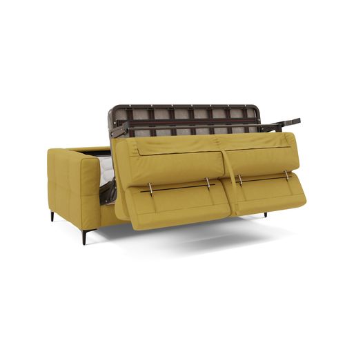 Gardenia Canapé Convertible Matelas H18 Cm Tissu Imperméable T02 198 Cm (mat. 140x197) Jaune