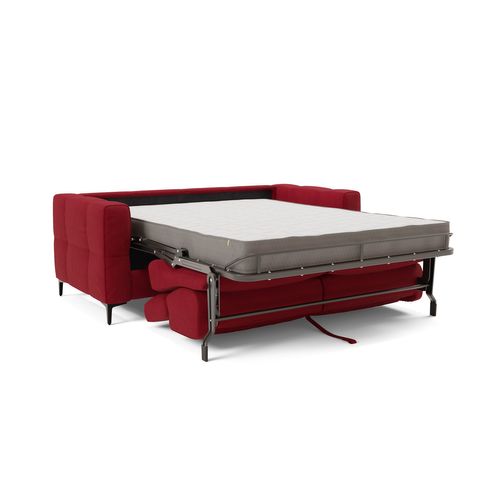 Gardenia Canapé Convertible Matelas H18 Cm Tissu Imperméable T02 198 Cm (mat. 140x197) Rouge