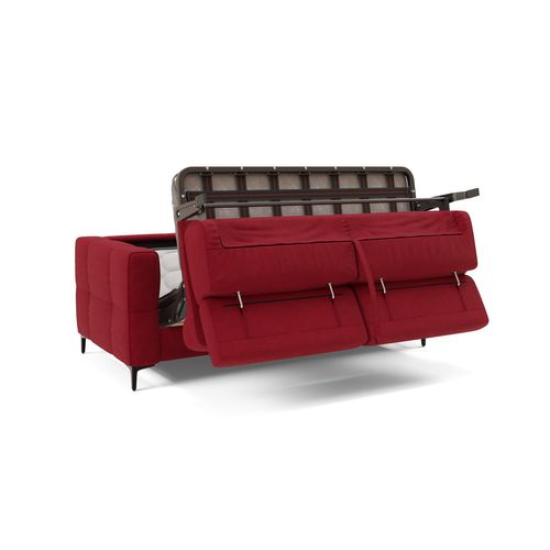 Gardenia Canapé Convertible Matelas H18 Cm Tissu Imperméable T02 198 Cm (mat. 140x197) Rouge