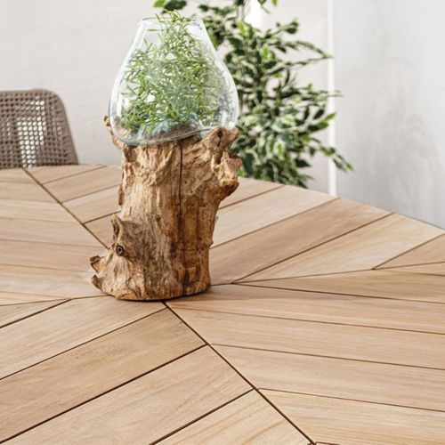 Table à Manger De Jardin Ovale En Teck Et Métal L240 - Cap Ferret