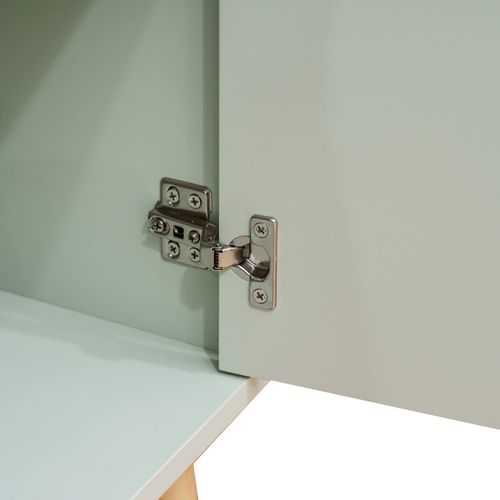 Bibliothèque Pour Enfants Oroya 100x80x33 Mdf Pin Vert D'eau Marron