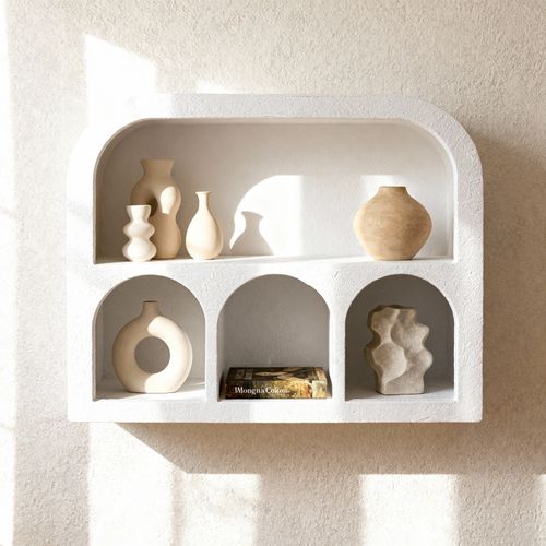 Étagère Murale Aurelia 30,5x35,5x14 Cm Mdf Blanc Moderne