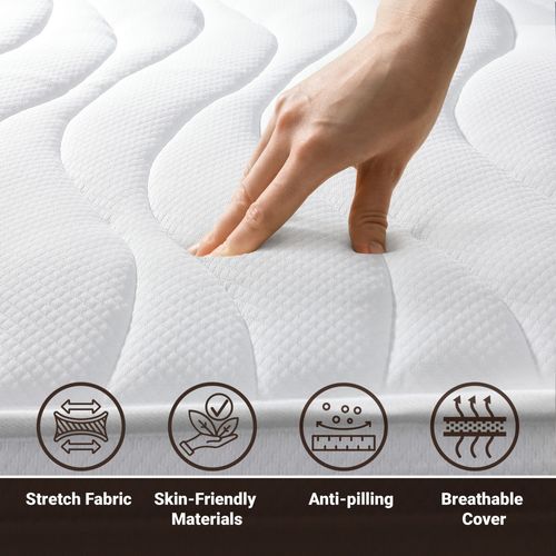 Matelas Mousse 140x200 cm BASIC Epaisseur 25 cm Made In Italy
