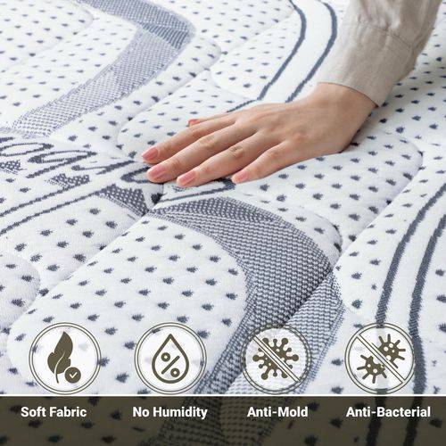 Matelas Mousse 90x190 Carbon - Hauteur 20 Cm - Made In Italy