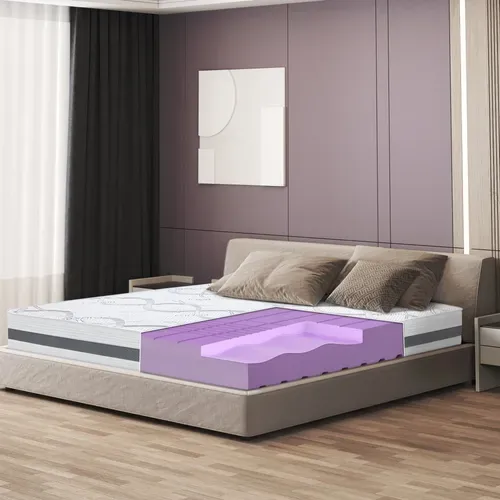 Matelas Mousse 140x190 Carbon - Hauteur 25 Cm - Made In Italy