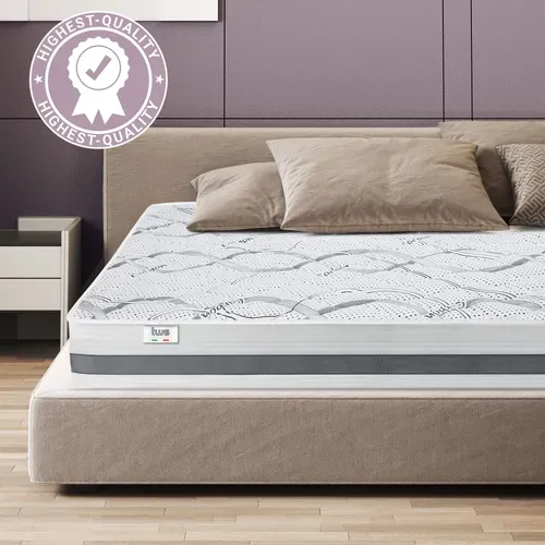 Matelas Mousse 140x190 Carbon - Hauteur 25 Cm - Made In Italy