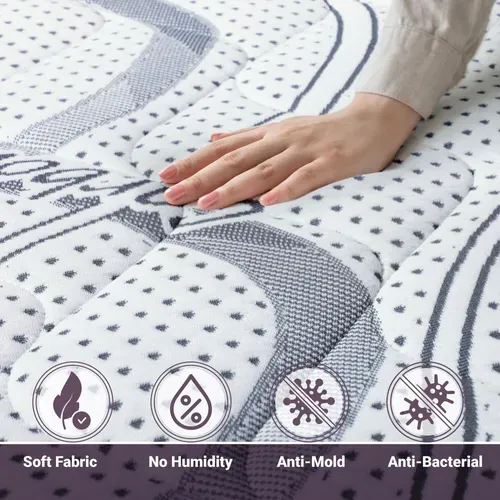 Matelas Mousse 140x190 Carbon - Hauteur 25 Cm - Made In Italy