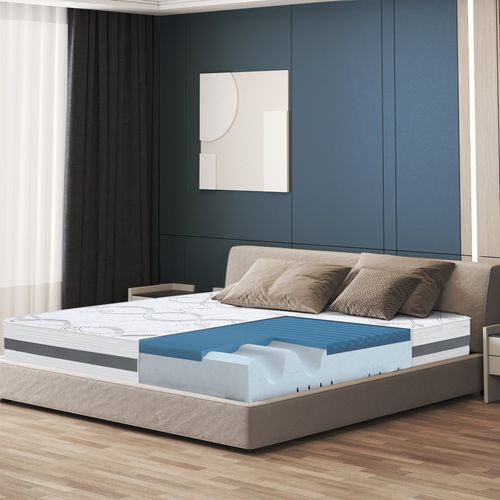 Matelas En Mousse à Mémoire De Forme 160x200 Cm épaisseur 22 Cm - Tissu Respirant