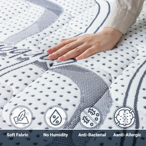 Matelas En Mousse à Mémoire De Forme 160x200 Cm épaisseur 22 Cm - Tissu Respirant