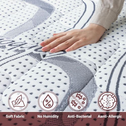 Matelas En Mousse à Mémoire De Forme 90x190 Cm épaisseur 27 Cm - Tissu Respirant